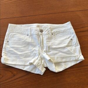 American Eagle Outfitters Cream Denim Shorts